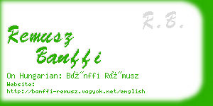 remusz banffi business card